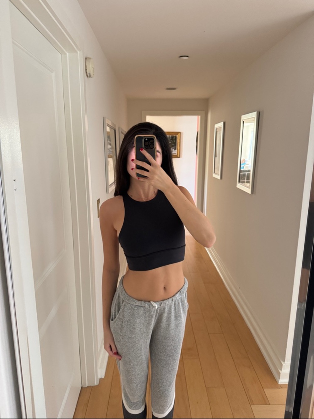 lululemon athletica Black High-Neck Ribbed Crop Top
